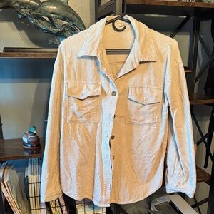 JODIFL Beige Corduroy Button Down Shirt